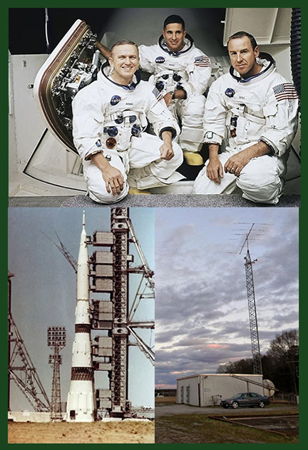 Apollo 8 Crew, Saturn V, and NN4SA Station Blockhouse